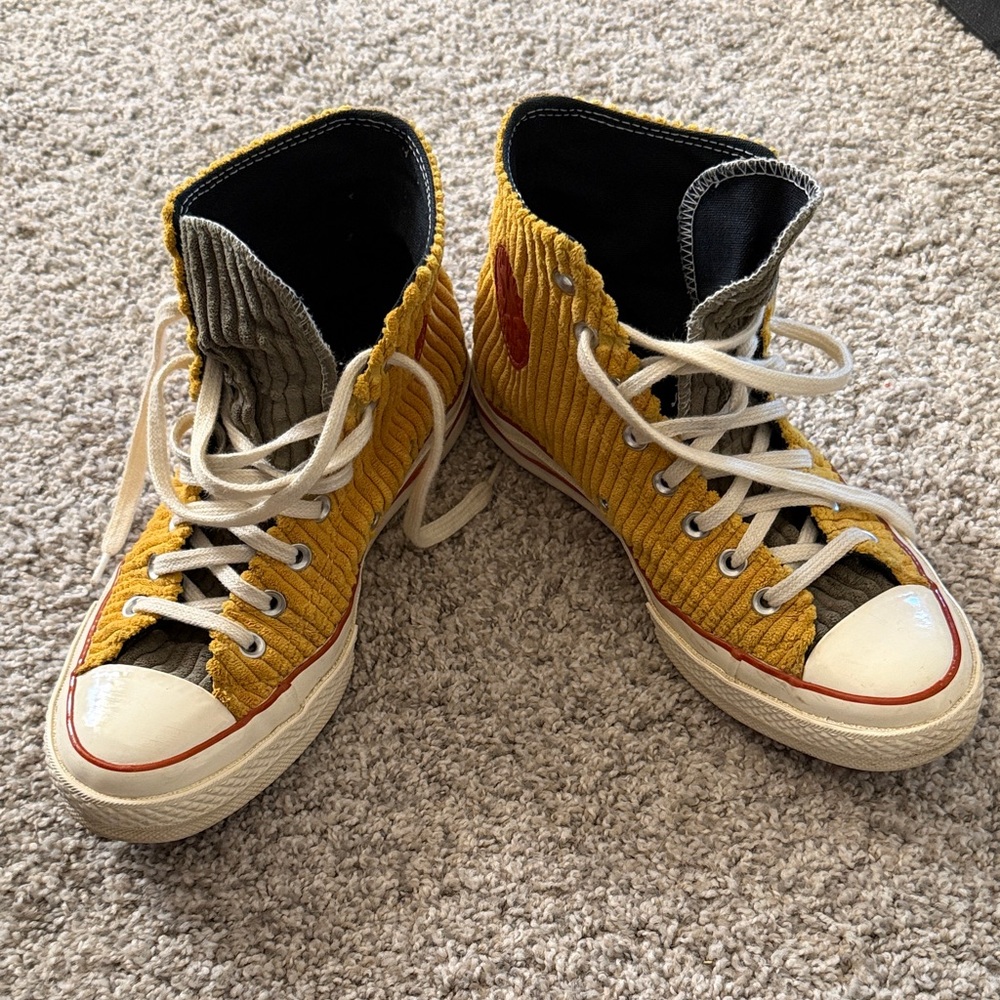 Custom corduroy Converse High-Top Sneakers